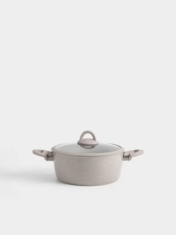 Набор посуды, 4 пр, с покрытием, алюминий, серый, Ginelli, image-1