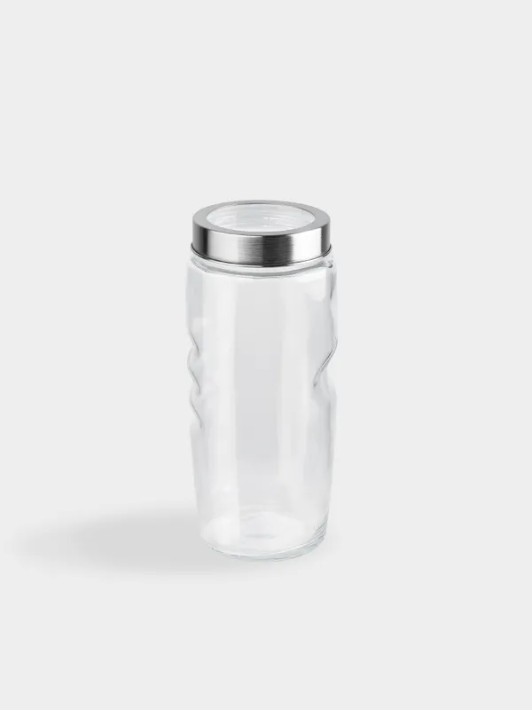 Банка для сыпучих продуктов, 1,1 л, стекло/пластик, Comfort, image-0