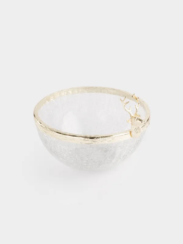 Салат ыдысы, 20х16 см, 1,5 л, шыны/металл, алтын, Бұғы, Arctic deer, image-2