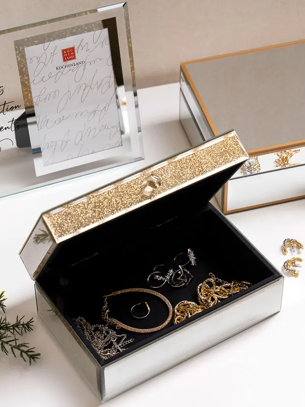 Зергерлік қорап, 21х13 см, шыны, алтын градиент, Actress, image-5