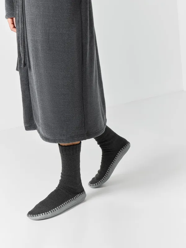 Ерлер тәпішке-шұлықтары, үйге арналған, өлшемі 39-42, акрил/полиэстер, қою сұр, Hot winter, image-4