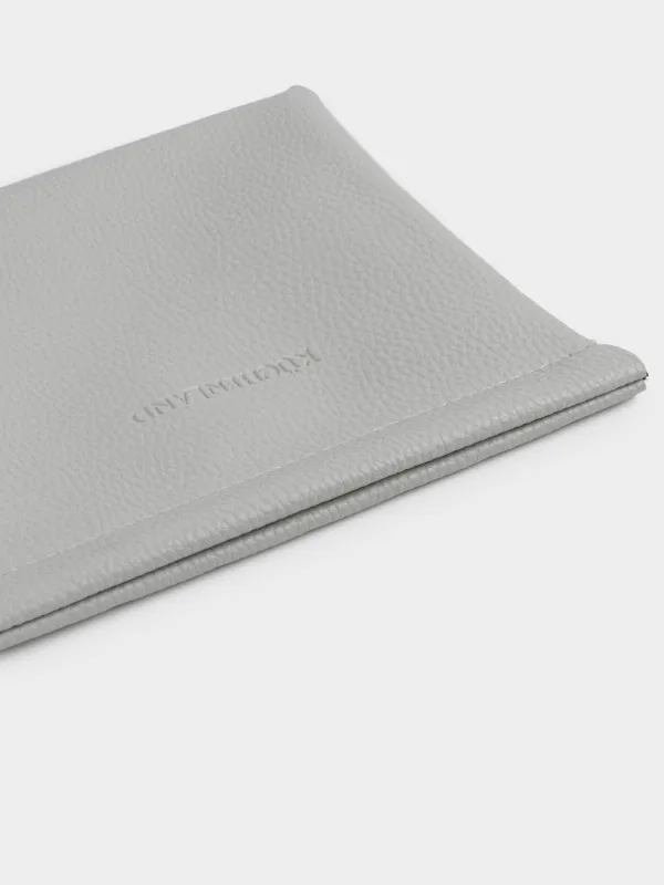 Косметичка, 17х16 см, на клипсе, полиуретан, серая, Memo, image-4