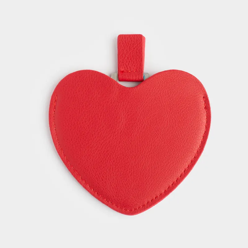 Салпыншақ, 9 см, полиуретан/металл, қызыл, Жүрек, Keychain heart, image-1