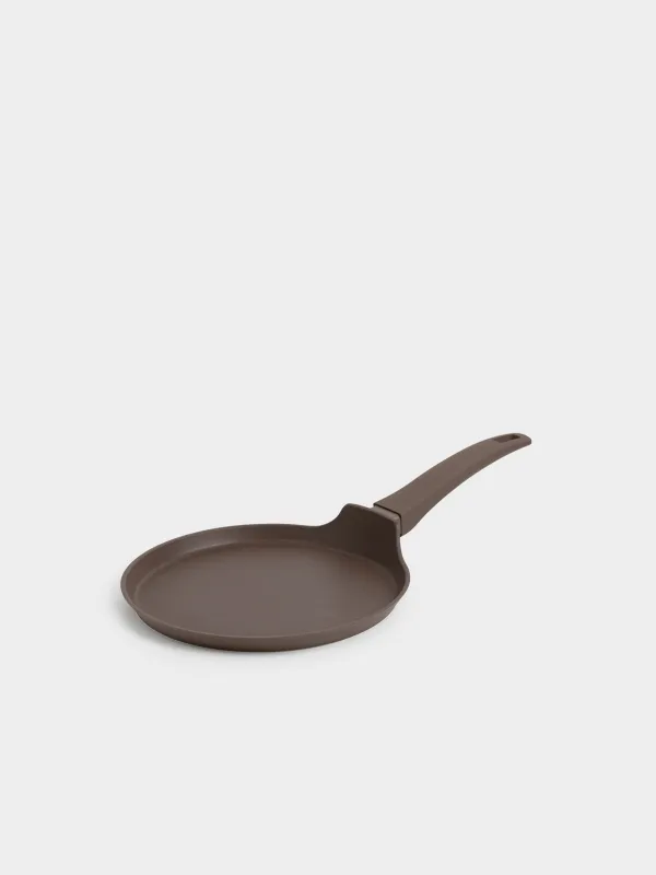 Сковорода блинная, 24 см, с покрытием, алюминий, коричневая, Brown rock, image-0
