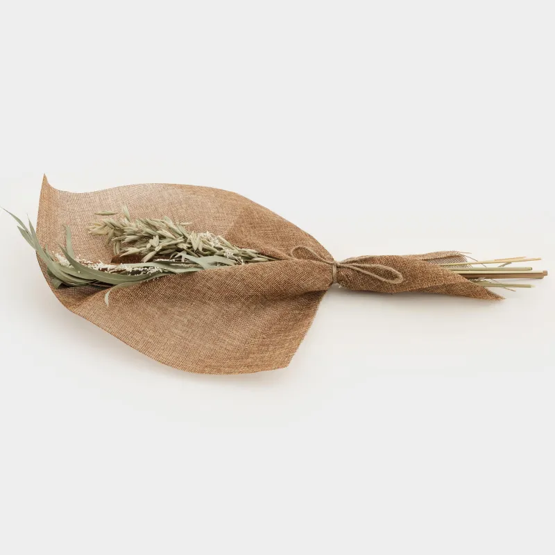 Сәндік гүл шоғы, 65 см, қапшықта, кептірілген гүлдер, Масақтар, Dried flower, image-1