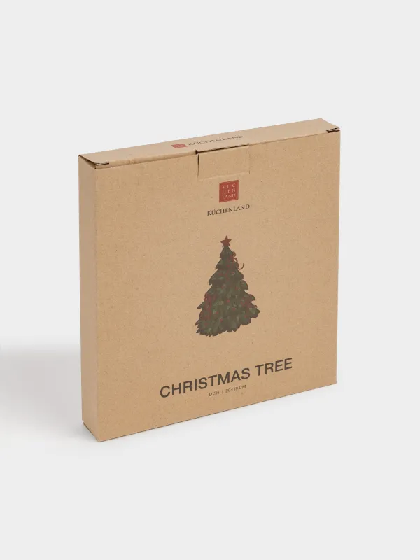 Блюдо, 20х19 см, керамика, Лошадка с елкой, Christmas tree, image-7