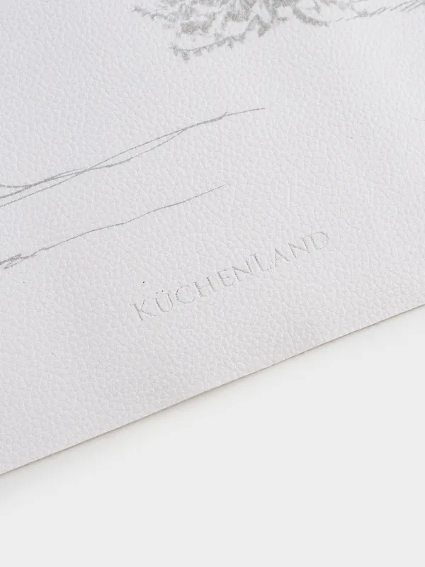 Аспаптарға арналған майлық, 30х45 см, ПВХ, тікбұрышты, ақ, Бұғы және ормандағы кішкентай үй, Rock print, image-4