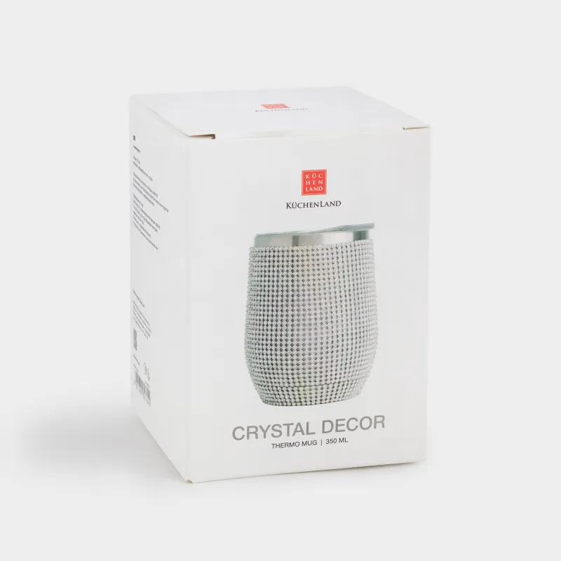 Термо саптыаяқ, 350 мл, болат/страздар, алтын, Crystal decor, image-4