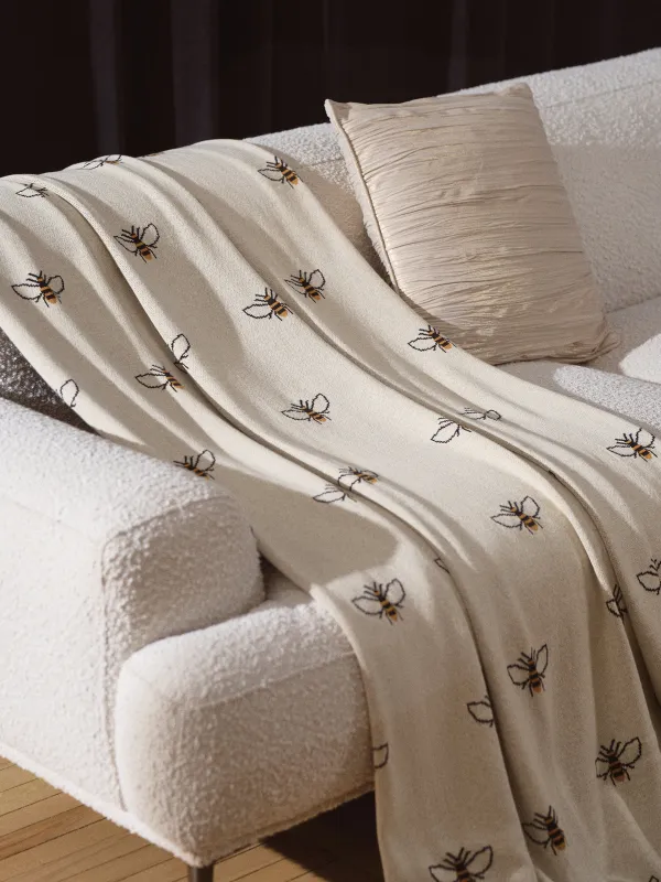 Көрпе, 130х170 см, мақта, бежевый, аралар, Honey, image-4