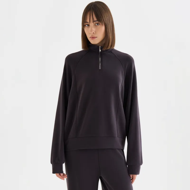 Әйелдерге арналған худи, өлшемі L, сыдырмасы бар, модал/полиэстер/эластан, қоңыр, Alice