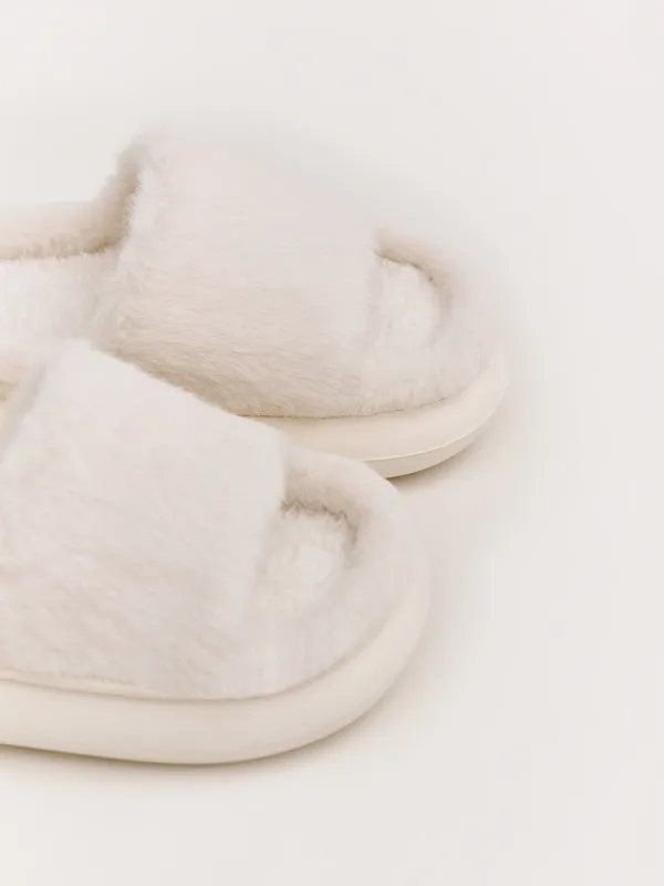 Әйелдер тәпішкелері, үйге арналған, өлшемі 36-37, жасанды үлбір, сүт түстес, Hotty, image-2