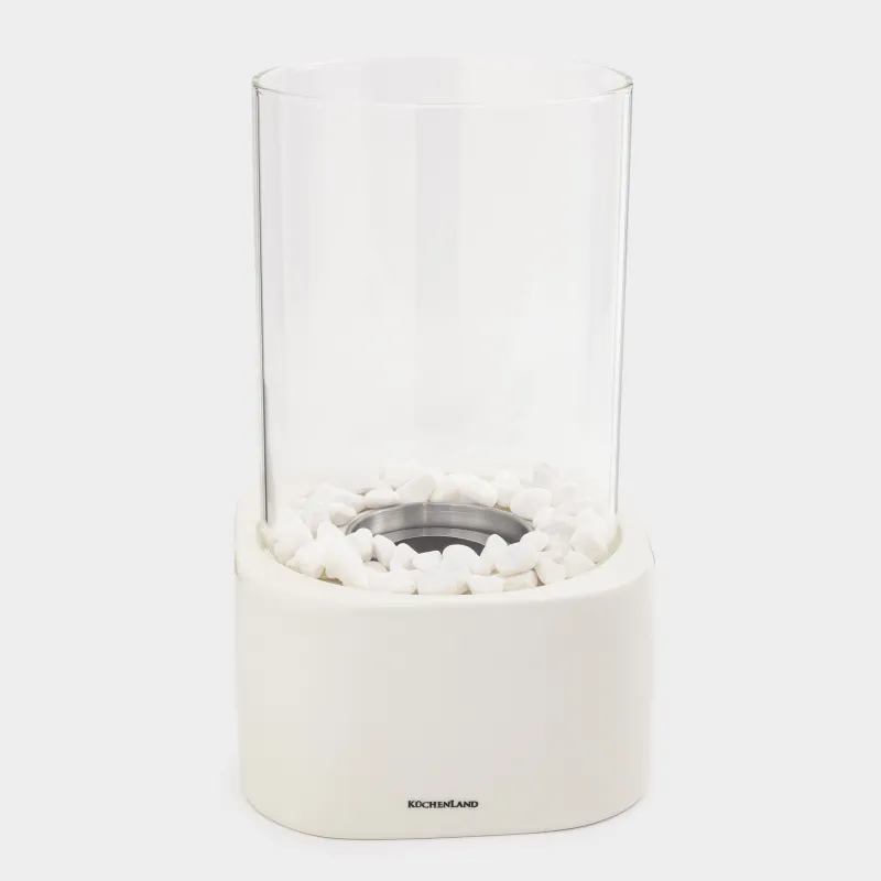 Био алауошақ, 27х14 см, керамика/шыны, сүт түстес, Колба, Fireplace, image-1