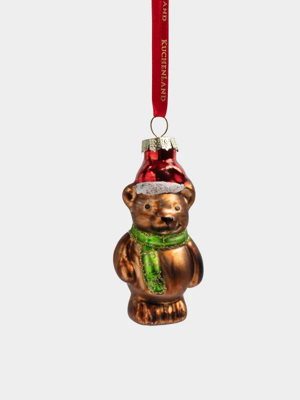 Шырша ойыншығы, 4х8 см, шыны, жылтырақтары бар, қоңыр, Қонжық, Figure christmas, image-0