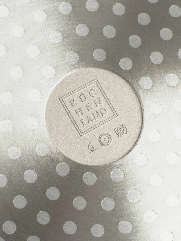 Шөміш, 16 см, 1,4 л, қақпағы бар, қапталған, алюминий, сұр-сарғылт-қоңыр, Dainty, image-4