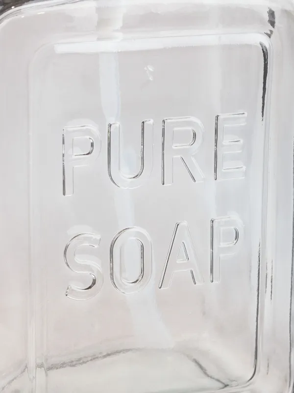 Сұйық сабын мөлшерлегіші, 570 мл, шыны/пластик, сұр-қоңыр, Pure soap, Title color, image-2