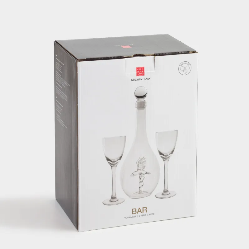 Набор для водки, 2 перс, 3 пр, графин/рюмка, стекло, Орел, Bar, image-5