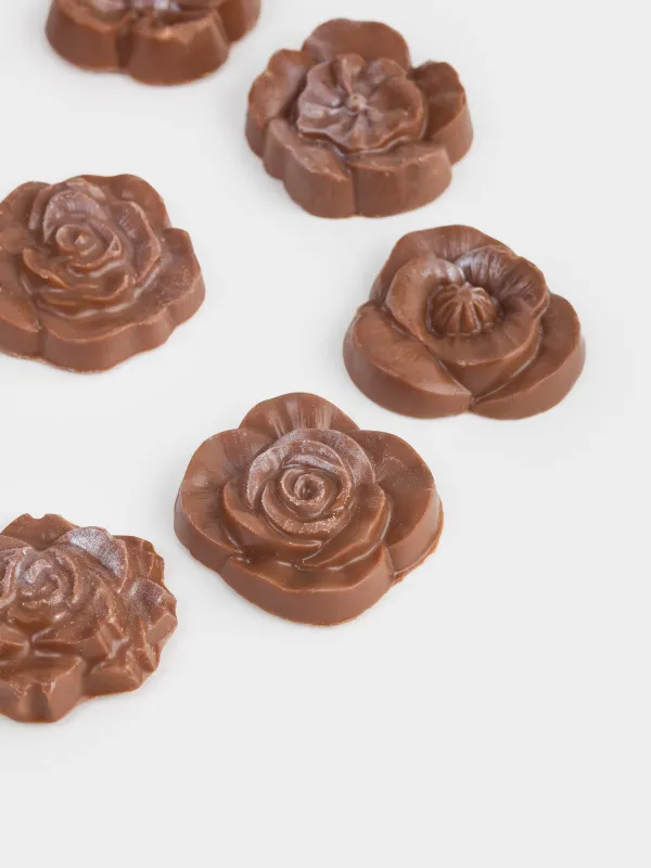 Шоколад, 90 гр, 9 дана, сүт түстес, бельгиялық, Гүлдер, Handmade chocolate, image-2