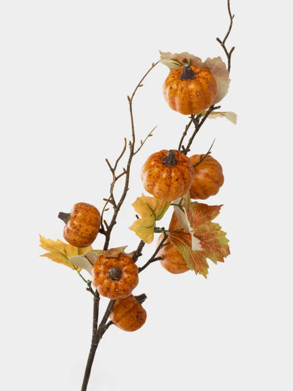 Сәндік бұтақ, 76 см, көбік/полиэстер, Қызғылт сары асқабақ, Forest symphony decor, image-1