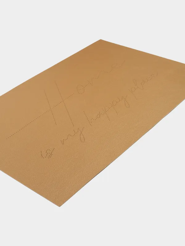 Аспаптарға арналған майлық, 30х45 см, ПВХ/полиэстер, қоңыр, Home is my happy place, Rock, image-4