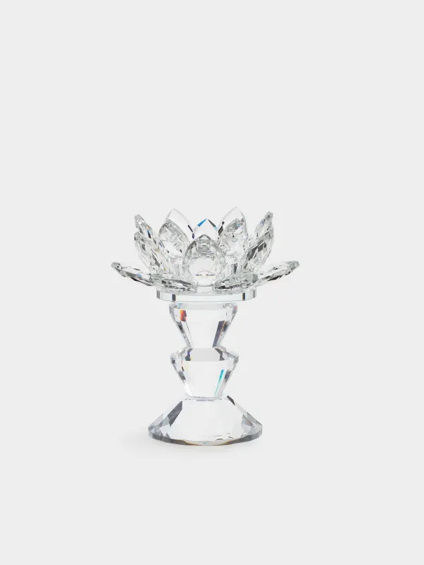 Подсвечник, 14 см, для чайной свечи, Лотос, Crystal flower, image-0