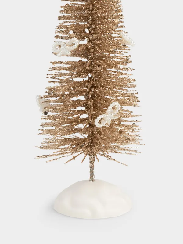 Жасанды шырша, 20 см, тұғырда, пластик, жасыл, Бантиктері бар шырша, Spruce, image-2