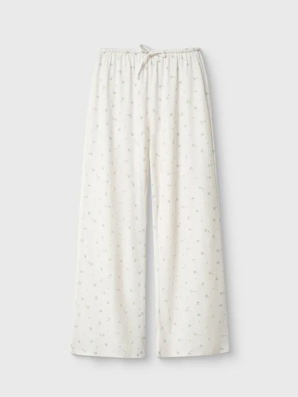 Әйелдер шалбары, үйге арналған, өлшемі L, полиэстер/мақта, ақ, Бантиктер, Melavi, image-5