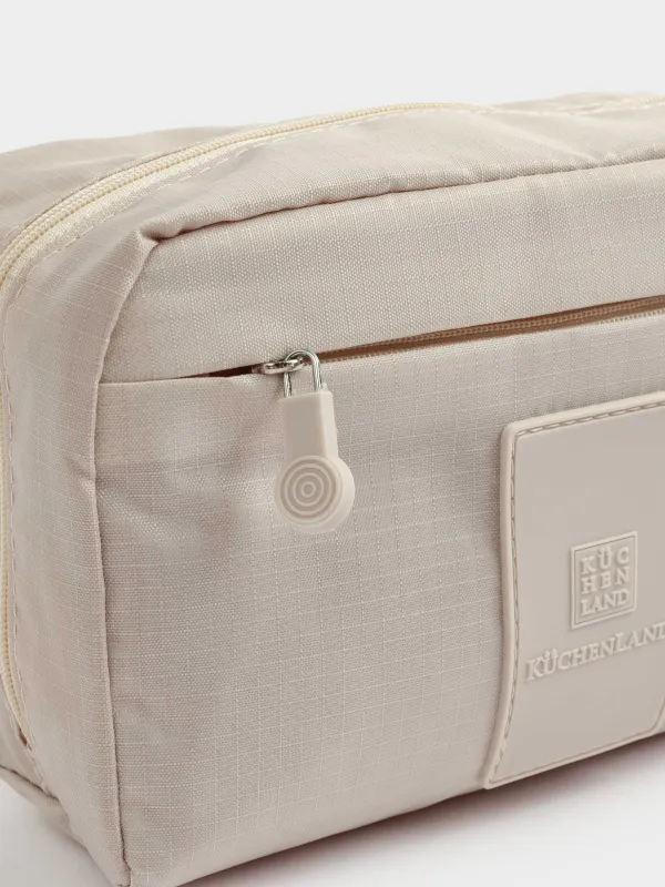 Косметичка дорожная, 20х12 см, полиэстер, бежевая, Easy Travel, image-5