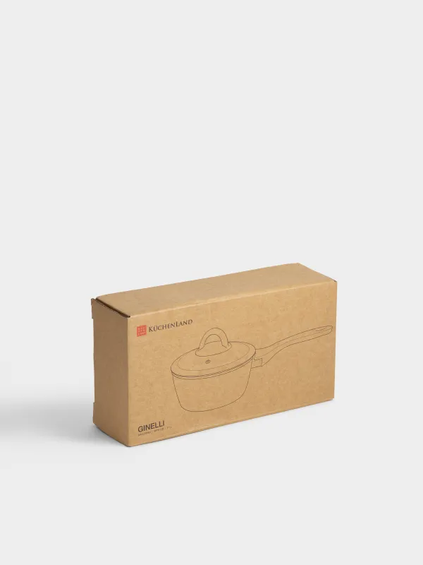 Ковш, 16 см, 1,1 л, с крышкой, с покрытием, алюминий, серый, Ginelli, image-6