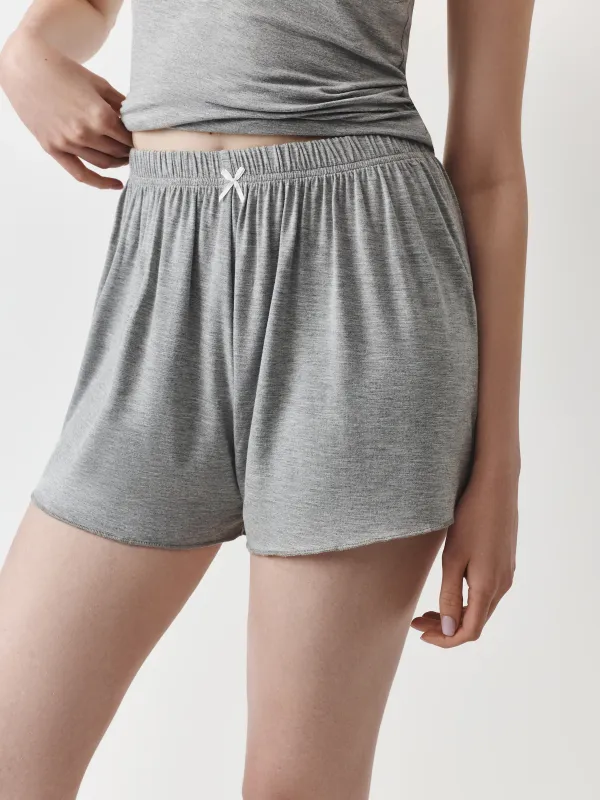Әйелдер шорттары, үйге арналған, өлшемі L, вискоза/спандекс, сұр, Braith, image-1