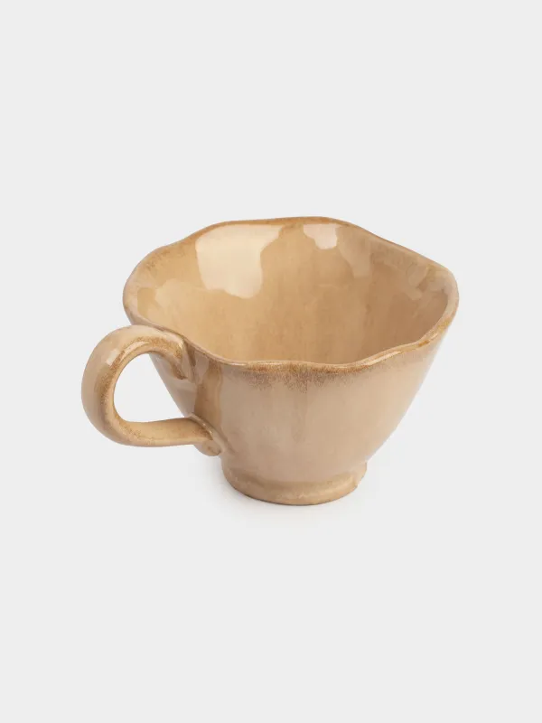 Саптыаяқ, 350 мл, фарфор Р, қоңыр, Жиегі тегіс емес, Crumple color, image-1