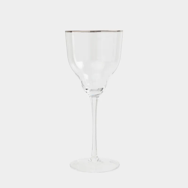 Бокал для вина, 320 мл, 2 шт, стекло, с серебристым кантом, Rimini silver, image-4