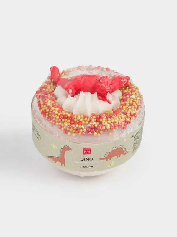 Ваннаға арналған бомба, 130 гр, ойыншықпен, сарғылт-қоңыр, қызғылт сары, Динозавр, Dino, image-3