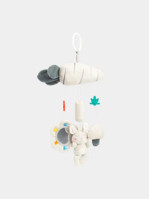 Ойыншық, 40х27 см, дамытушы, аспалы, полиэстер, сұр, Сәбіз, Cradle, image-0