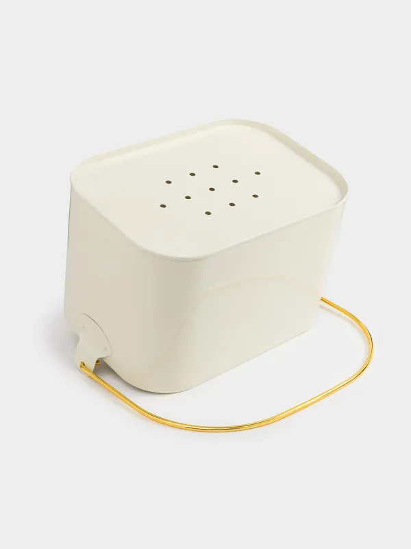 Жуғыш заттарға арналған органайзер, 21х15 см, тасымалданатын, металл, ақ, Compact gold, image-6