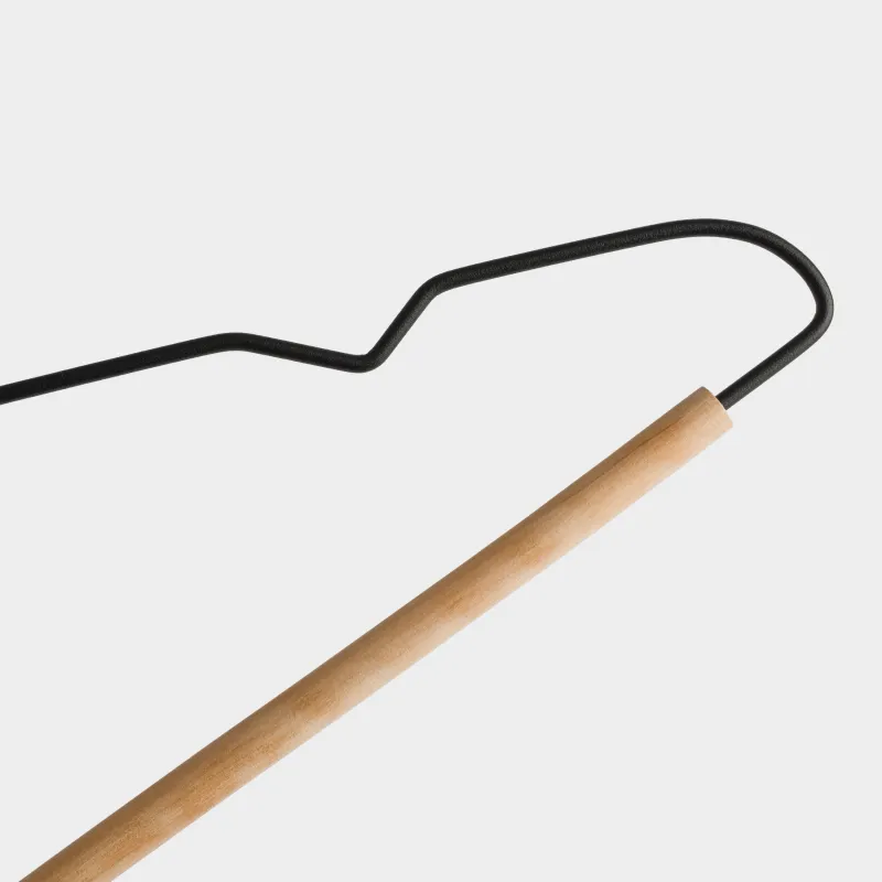 Вешалка-плечики, 42 см, 3 шт, металл/дерево, черная, Attic, image-5