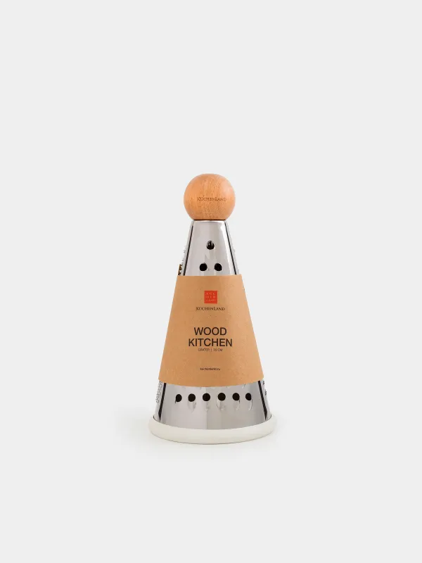 Үккіш, 20 см, болат/ағаш, дөңгелек, сарғылт-қоңыр, Wood kitchen, image-5