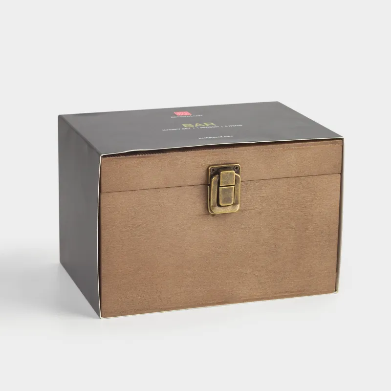 Вискиге арналған жиынтық, 1 адам, 5 зат, қорапта, шыны/текшелер/тұғыр, шыны/мәрмәр/тақтатас, Bar, image-6