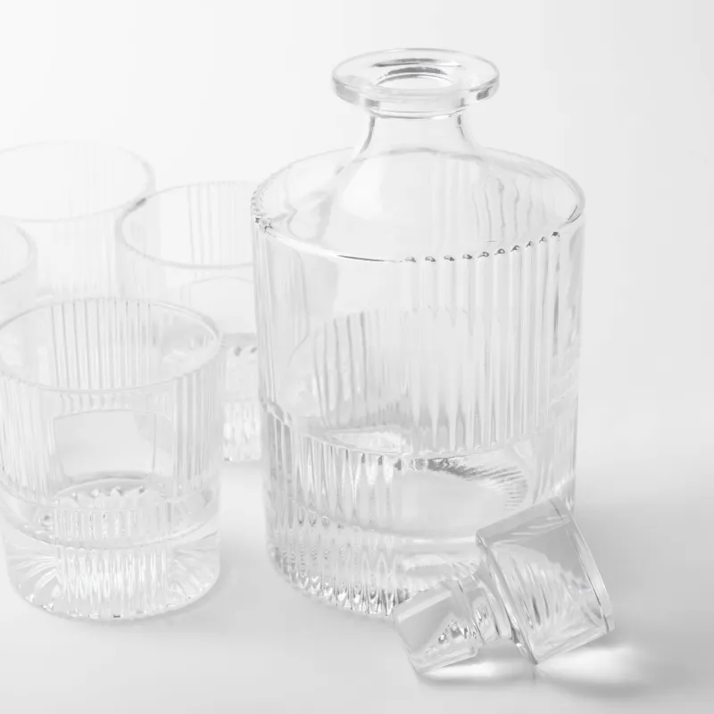 Виски жинағы, 4 парсы, 5 PR, графин / көзілдірік, шыны R, Ribby, image-2