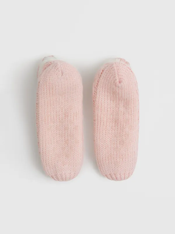 Носки женские, акрил/шерпа, Knitted soft, image-4