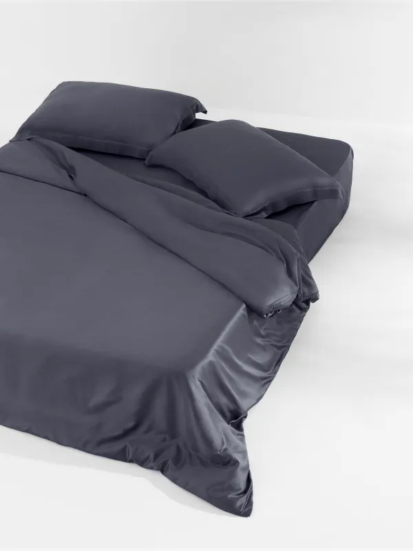 КПБ евро, бамбук, серо-синий, Pure bamboo, image-1