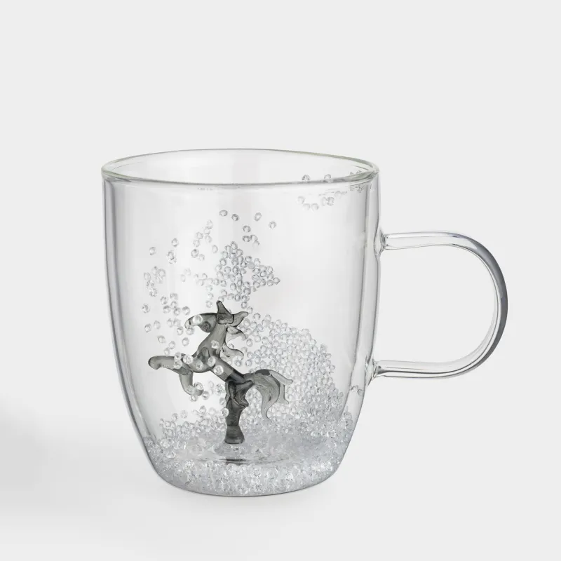 Саптыаяқ, 370 мл, шыны Б, ішінде кристалдары бар, Қоңыр жылқы, Air shape