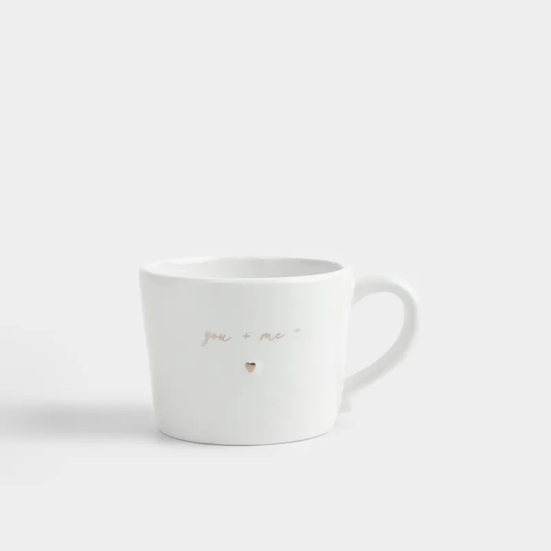 Саптыаяқ, 470 мл, керамика, сүт және алтын түстес, You and me, Amour