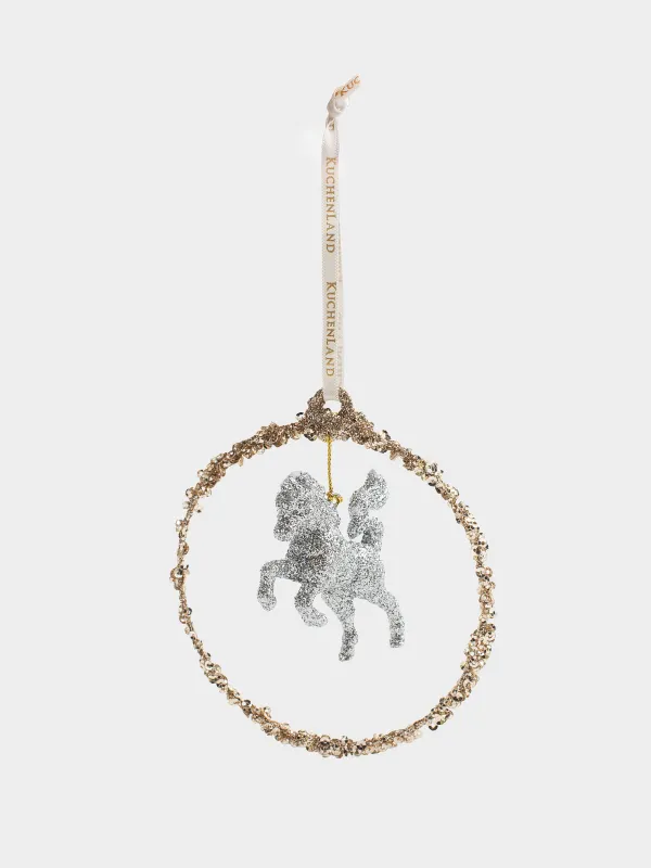 Шырша ойыншығы, 11 см, металл/пластик, шампан, Жылқы, Figure sparkle, image-2