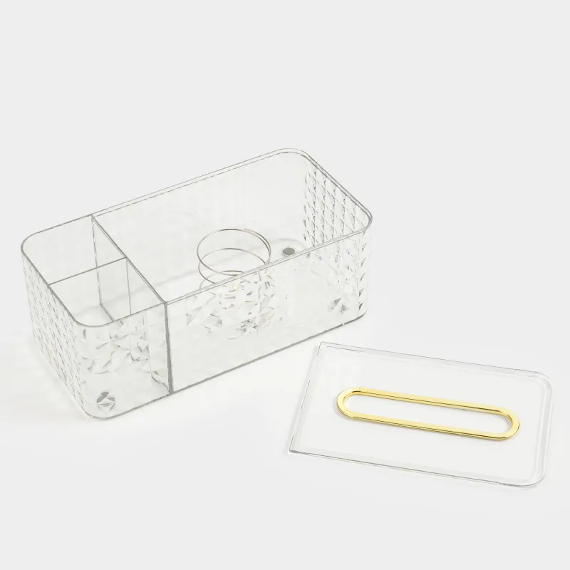 Қағаз майлықтарға арналған қорап, 24х12 см, органайзері бар, серіппесі бар, пластик/металл, Kandy, image-5