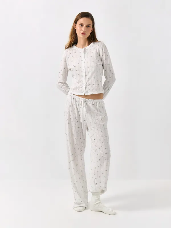 Брюки домашние, белые, Melavi, image-0