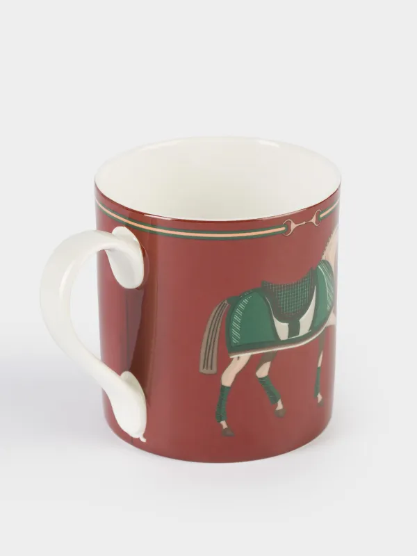 Саптыаяқ, 380 мл, фарфор F, қызыл, Жылқы, Warhorse, image-1