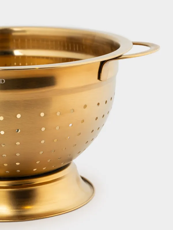 Дуршлаг, 22 см, екі тұтқасы бар, болат, алтын түстес, Classic gold, image-2