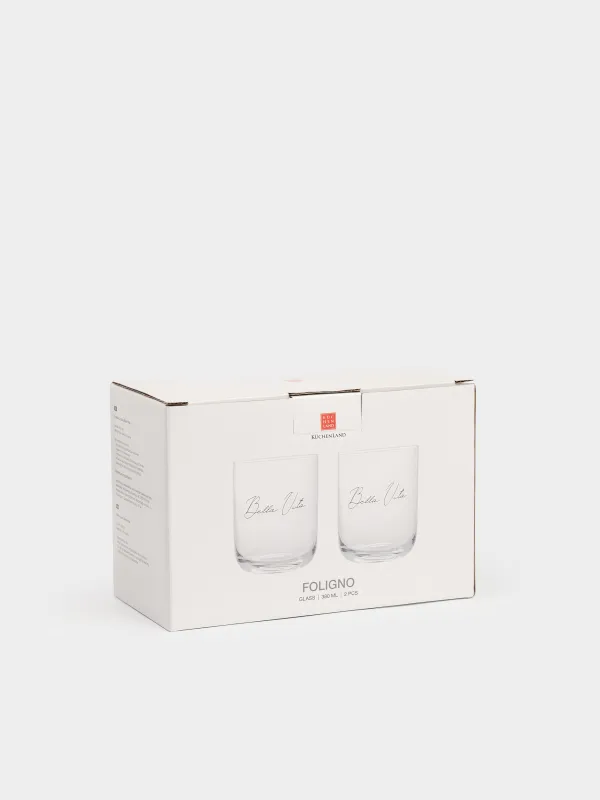 Стақан, 10 см, 380 мл, 2 дана, хрусталь шыны, Bella Vita, Foligno, image-3