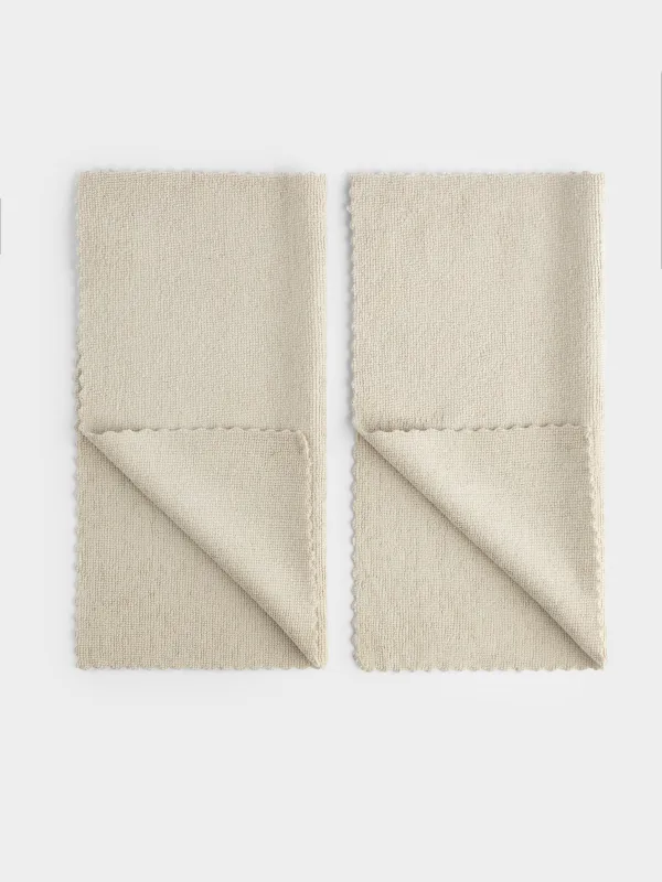 Тазалауға арналған шүберек, 32х32 см, 2 дана, түкті микроталшық, сұр-сарғылт-қоңыр, Clean, image-1