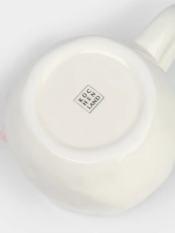 Саптыаяқ, 370 мл, керамика, сүт түстес, көбелектер, Butterfly, image-4